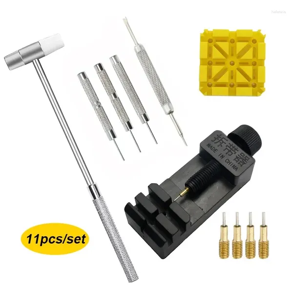 Kits de reparación de relojes Conjunto de herramientas Link Slit Correa de la cadena de la cadena de la cadena de alfiler ajustador T009OOL Kit para Watchmak A3333 profesional A3333