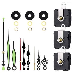 Kits de réparation de montres outils mouvement d'horloge ensemble remplacement du Quartz avec 3 paires de mains différentes pièces de bricolage réparation Hele22