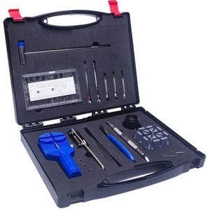 Kit d'outils de réparation de montres, coffret d'horloger, ouvre-boîtier arrière, dissolvant de broches, barres à ressort, broches de liaison de sangle, outil en acier pour hommes Ladie266j