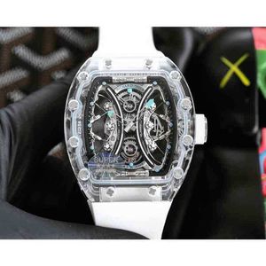Bekijk Richamill Watches Date Luxe voor Mens Mechanical Watch Mill 53-02 Zwitserse automatische beweging Sapphire Mirror Rubber Riemontwerper Sport Polship