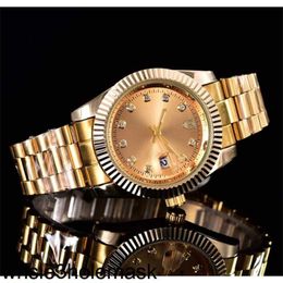 Reloj Rolaxs Diamond Relojes para hombre Luxury Wist Fashion Esfera negra con calendario Bracklet Cierre plegable Master Male 40 mm Giftluxury Hombres Relojes Mujer Relogio Masculi