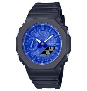 Regarder Sports Quartz Digital Men's Watch LED Cold Light Dual Display World Time Fund Function Farmhouse Series PU1467949