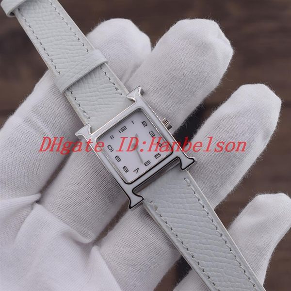 Montre avec lunette carrée en céramique, bracelet en acier inoxydable, cadran numérique arabe blanc, deux aiguilles, mouvement à Quartz, montre-bracelet pour dames 229R