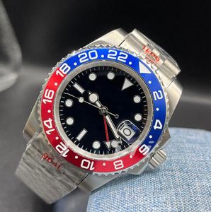 Horloge roestvrij zwart blauw Batman keramische bezel luxe heren mechanisch automatisch uurwerk zelfopwindende herenhorloges polshorloges