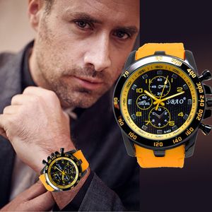 Montre en acier inoxydable de luxe Sport analogique Quartz moderne hommes montre-bracelet de mode YE mâle horloge résistant aux chocs montres de Sport