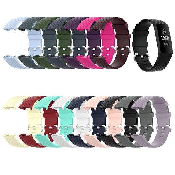 Bracelet de montre pour cadeau de fête coloré doux Sport remplacement Bracelet poignet pour Fitbit Charge 3 accessoires de bracelet de montre LYX210