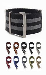 Horlogeband Nylon 20 mm 22 mm Veiligheidsgordel Militaire stijl Zacht materiaal Polsband NAVO-band Horlogeaccessoires H091570041919242860