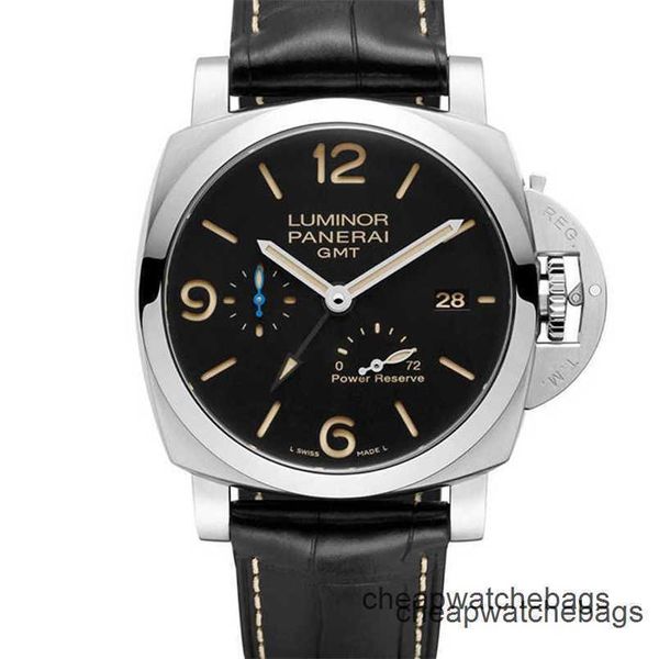 Reloj Panerai de fabricación suiza, relojes deportivos PANERAISS01321, relojes de pulsera impermeables de acero inoxidable de lujo con placa de 44 mm para hombre