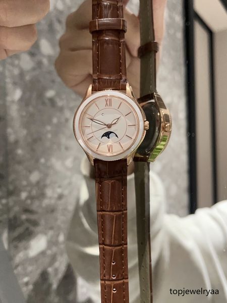 Montre de marque supérieure en verre saphir, étanche, multifonctionnelle, sport, automatique, quartz, tempérament élégant, s'adapte parfaitement au poignet délicat d'une femme