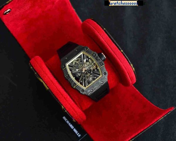 Regardez le mouvement suisse de qualité supérieure Regardez le cadran en céramique avec Diamond RM1201 Real Tourbillon Fantasic Superb Men Byl5 High-Falle Quality Uhr ntpt All Carbon