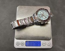 Version de la montre Men High Men's Chronograph Watches Automatic Cal.4131 QF Maker 904l Steel Ice Blue Crystal Dal
