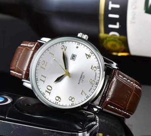 Bekijk horloges AAA 2024 Mens Business and Leisure 3-Pin Belt Scanning Second Quartz Watch