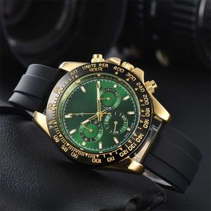 Bekijk horloges AAA 2024 Mens Hot Selling Heren Silicone Tape Labour Watch Quartz Multi Functional Watch HHC6