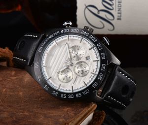 Bekijk horloges AAA 2024 Heren Leisure Belt Quartz 6-Pin Second Running T Watch Mens Watch