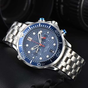 Bekijk horloges AAA 2024 Mens Watch Hoogwaardige Europeaan Beroemde Watch 5-Pin Multi Functional Quartz Watch