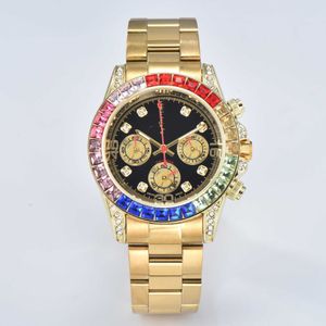Bekijk horloges AAA 2024 Nieuwe Laojia Business Style Watch met drie ogen en zes naalden multi -functionele Ditong NA -serie Mens Watch