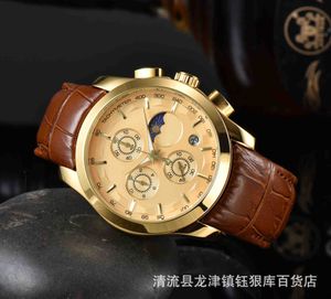 Bekijk horloges AAA 2024 Product Six Naald Quartz Mens Belt Watch Kalender Praat over horloges
