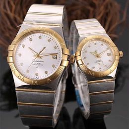 Montres montres AAA Classic Male and Female Couple Watch Double Eagle Constellation Butterfly Fly Full Automatic Mechanical Watch imperméable