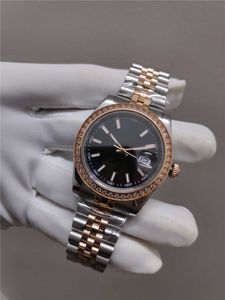 Bekijk horloges aaa lao luxe horloge 36mm dames goud zwart gezicht replica mode mooi automatisch mechanisch horloge