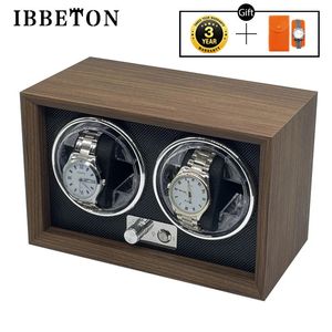 Bekijk Winder Box Automatische USB Power Luxury houten horlogebox geschikt voor mechanische horloges rustige roteren elektrische motorboxen 240104
