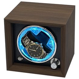 Watch Winders Watch Winder para relojes automáticos Ranuras individuales Caja de almacenamiento Relojes mecánicos A prueba de polvo Ajuste antimagnético Mabuchi Motor 230509