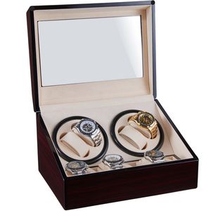 Boîte de rangement de remontage de montre, remontoir de collection de bijoux, support en bois 4 6, affichage automatique, double tête, moteur silencieux, remontoir 220617