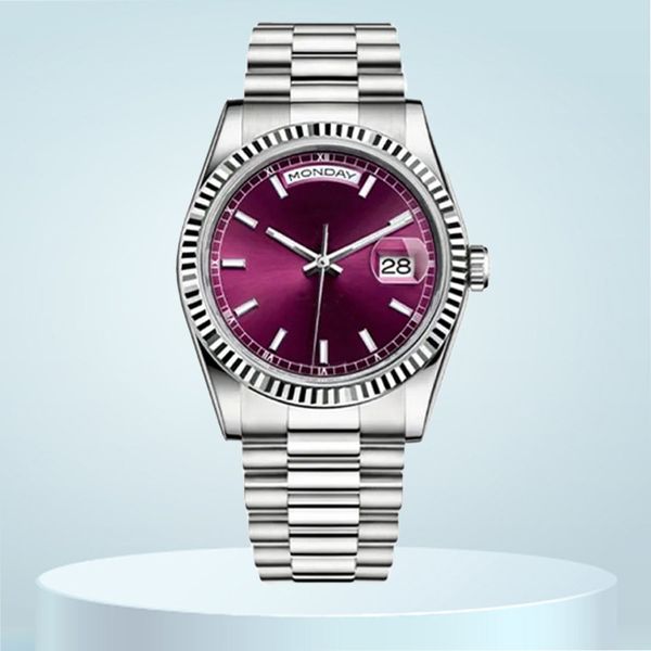 montre femmes montres de créateurs hommes montre de luxe 8205 mouvement 36mm 41mm cadran violet saphir datejust montres lumineuses haute qualité 904L bracelet en acier inoxydable montre