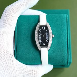 Bekijk Women kijken kwartsbeweging 30 mm Designer Hoogwaardige dame horloges Sapphire Glass Leather Lederen roestvrijstalen armband mini -polsatch