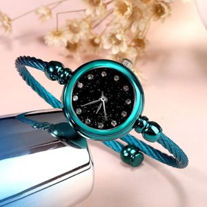 Horloge Vrouwen Horloges Luxe Quartz Horloge Vrouw Roestvrij Stalen Jurk Kleine Bangle Armband Dames Watches252M
