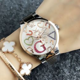 Montre décontractée pour femmes, grandes lettres, Style métal, haute qualité, bracelet en acier étanche, Quartz 38mm