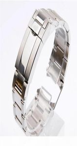 Bracelet de monator de Watchband 20 mm Bracelet en acier inoxydable accessoires en acier incurvé en argent