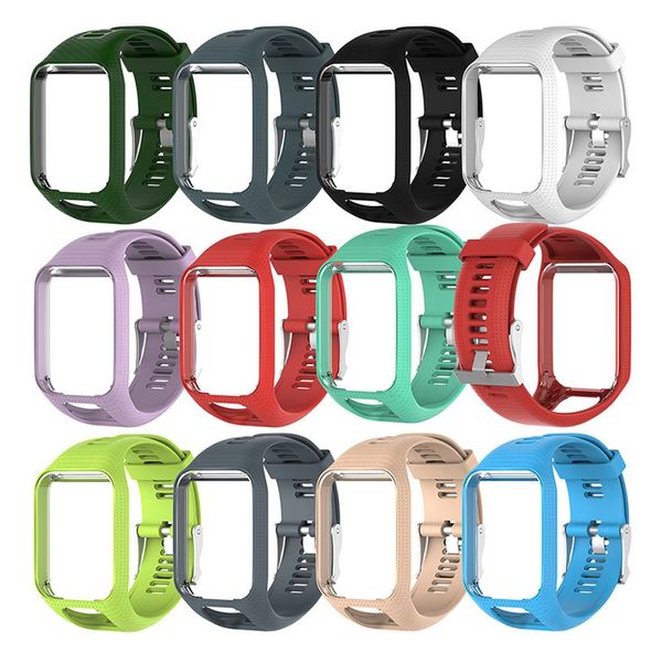 Band de surveillance de livraison gratuite pour Tom Tom 2 3 Série STRAP SILICONE REMPLACEMENT STRAP DU BANDE POUR TOMTOM RUNNER 2 3 GPS Watch