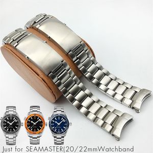 Bracelet de montre en acier inoxydable massif, 20mm 22mm, boucle pliable, pour OMG Watch Ocean 300 600 Man 007 AT150 Watchband239C