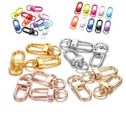 5/10 stuks 12x33mm roterende hond gesp goud rhodium metalen kreeft sluitingen haken voor doe-het-zelf sieraden maken sleutelhanger ketting accessoires sieraden maken sieraden bevindingen