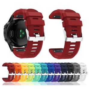 Bracelets de montre pour Garmin Fenix 5X, facile à ajuster, bande de 26mm de largeur, en caoutchouc de Silicone souple, bracelet de montre pour Garmin Fenix 5X Fenix 3 HR