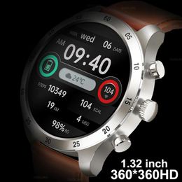 Relógios 1.32 polegada 360 * 360HD Bluetooth Chamada Relógio Inteligente Homens Monitoramento de Freqüência Cardíaca Mensagem Push Fitness Relógios Para Android IOS Smartwatch