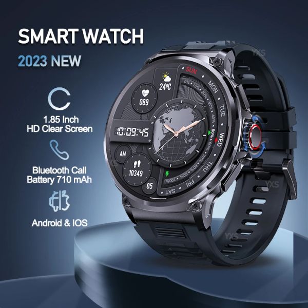 Relojes 1.85 pulgadas Smart Watch Men 710mAh Long Long Standby Bluetooth llamado Smartwatch 2023 Nuevo fitness Watch Sport Tracker Andriod iOS