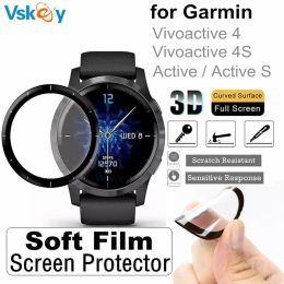 Montres 100pcs Protecteur d'écran doux incurvé 3D pour Garmin Vivoactive 4 Smart Watch Full Cover Protective Film pour Vivoactive 4S