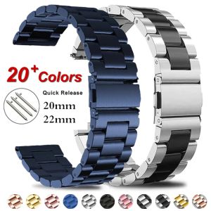 Montres 14/16/18/20/22/24mm, pour Huawei Gt3 Pro, 43mm, en acier inoxydable, pour Samsung Galaxy Watch 5 40/46, pour Amazfit Bip