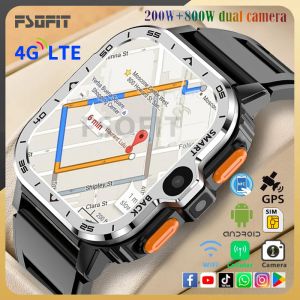 Bekijkt 2.03 inch 4G Network Smart Watch GPS WiFi SIM NFC Dual Camera Rugged 16G 64G ROM Storage Google Play IP67 Android SmartWatch