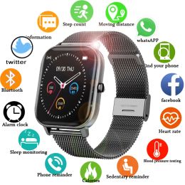 Montres 2021 Nouveau écran de couleur p8 Smart Watch Femmes Men Full Touch Fitness Tracker Pression Smart Clock Women Smartwatch pour Xiaomi
