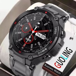 Bekijkt 2021New Bluetooth Call Smart Watch Men Sports Fitness Multifunction Music Control Wearm Clock Herinnering Men SmartWatch voor Huawei