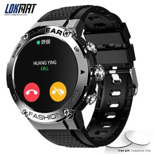 Montres 2022 Lokmat Attack 5 Fitness Tracker Smartwatches Men Bluetooth Call Sports montre la surveillance de la fréquence cardiaque pour Androis iOS