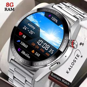 Montres 2022 Nouveau 8G RAM Hommes Smart Watch 454 * 454 Écran Toujours afficher l'heure Bluetooth Appel Smartwatch pour hommes Android TWS Écouteurs