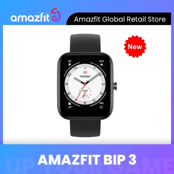 Montres 2022 New Amazfit Bip 3 Smartwatch Bloodoxygen Saturation Mesure 60 Modes sportifs Smart Watch pour Android iOS Phone