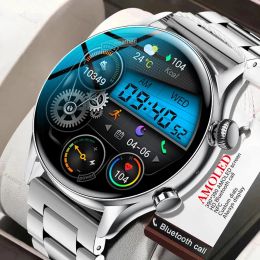 Montres 2022 New AMOLED 390 * 390px écran HD Smart Watch Men Bluetooth Call Sports Fitness Tracker Smartwatch pour les femmes IP68 IPAPHER