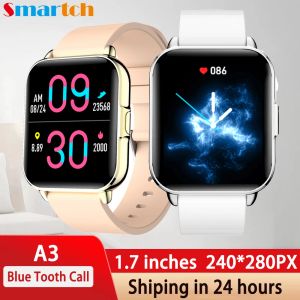 Montres 2022 New Blue Toard Call Smart Watch Musique de bracelet féminine jouant à 1,7 pouces de tracker de fitness sportif pour hommes Smartwatch