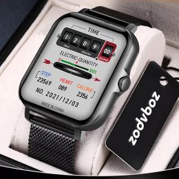 Montres 2022 Nouvelle réponse Bluetooth Appelez Smart Watch Men Full Touch Dial Call Call Fitness Tracker IP67 imperméable Smart Watch Men Women + Box