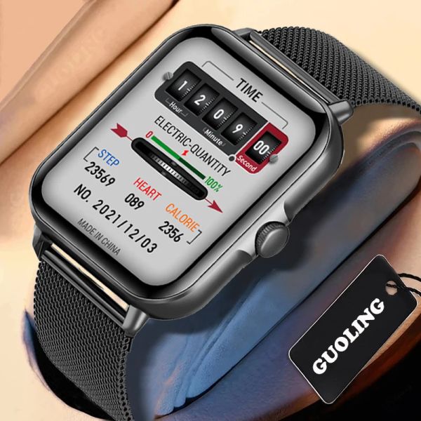 Montres 2022 Nouvelle réponse Bluetooth Appelez Smart Watch Men Full Touch Dial Call Call Fitness Tracker IP67 IPAPHEPHOP Smartwatch Men Women + Box