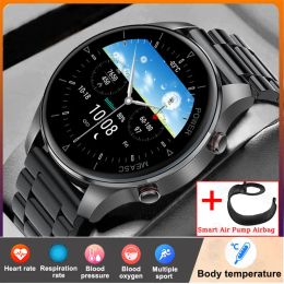 Horloges 2022 Nieuwe Bluetooth-oproep Smart Watch Mannen Opblaasbare band Nauwkeurige meting Hartslag Bloeddruk SmartWatch voor Android